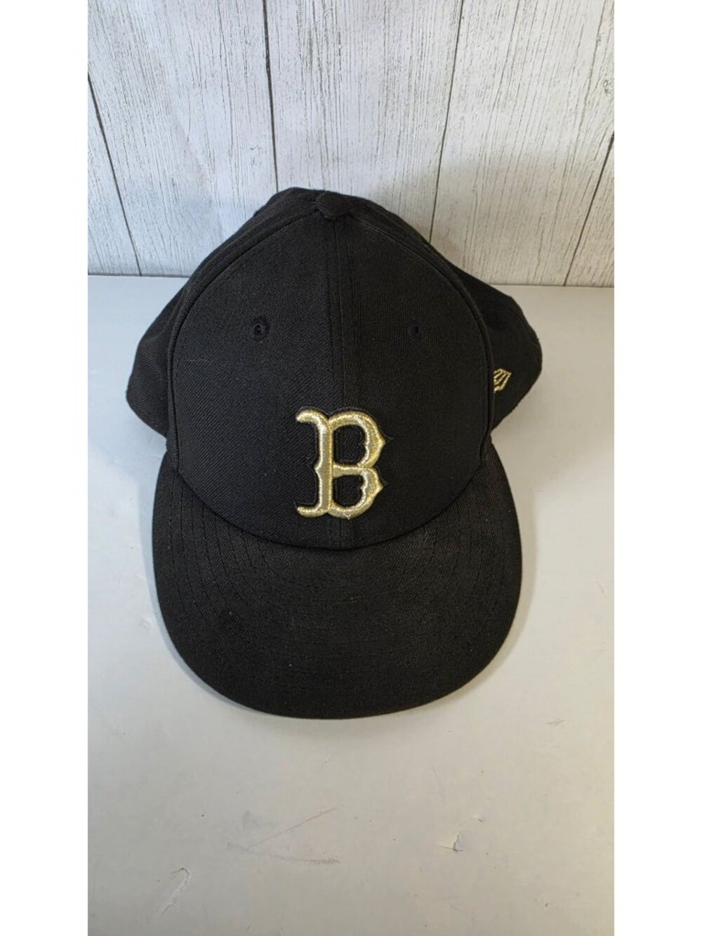 NEW ERA 59FIFTY BOSTON RED SOX FITTED HAT BLACK METALLIC GOLD BASEBALL CAP MLB 8